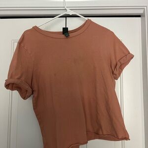 Wild Fable Orange Tan Crop Tee